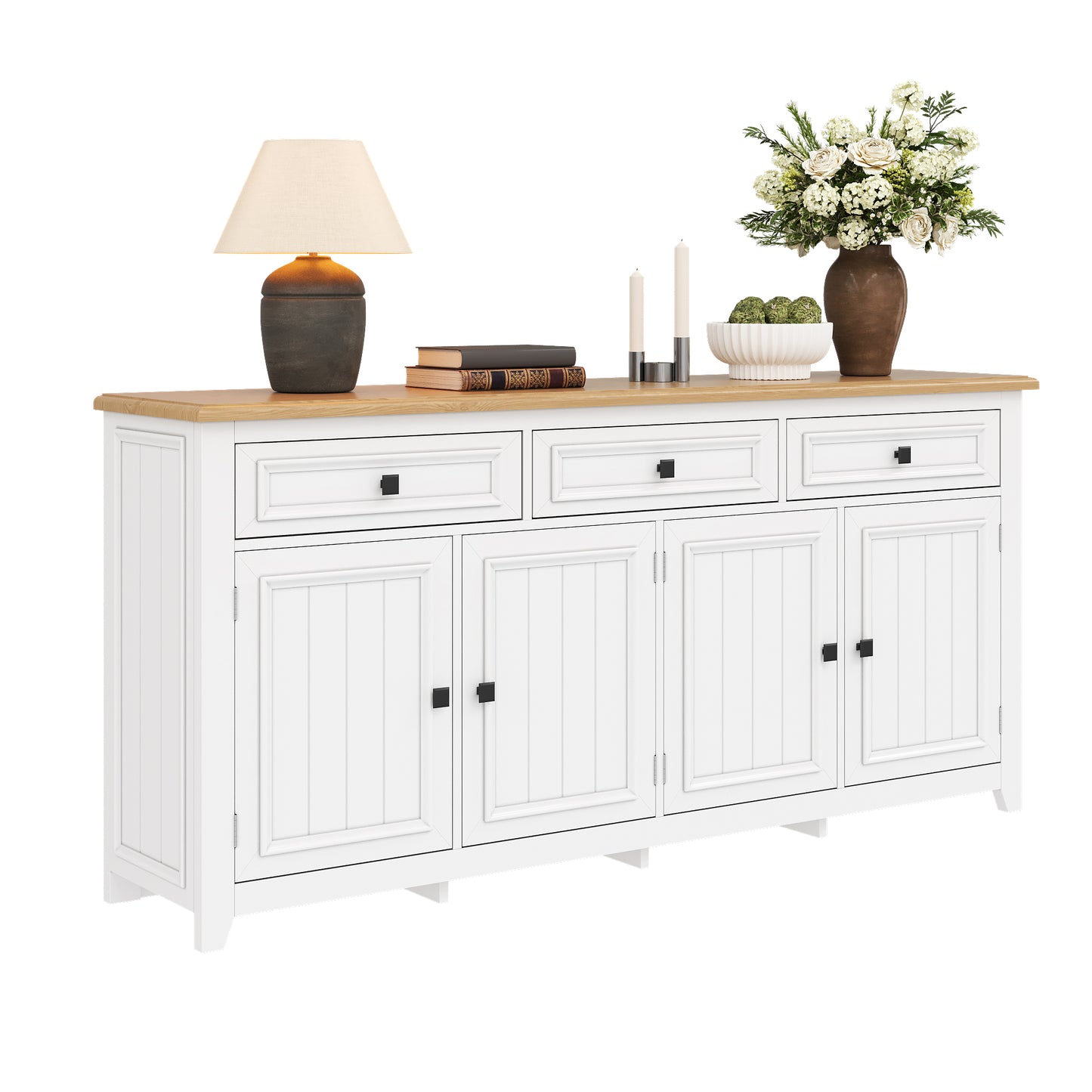 Gigab2b original image - Modern and simple Anrichte Moderne Sideboard Schrank Anrichte Stauraum Buffet Wohnzimmer Set,160L x 35B x 76H(cm)