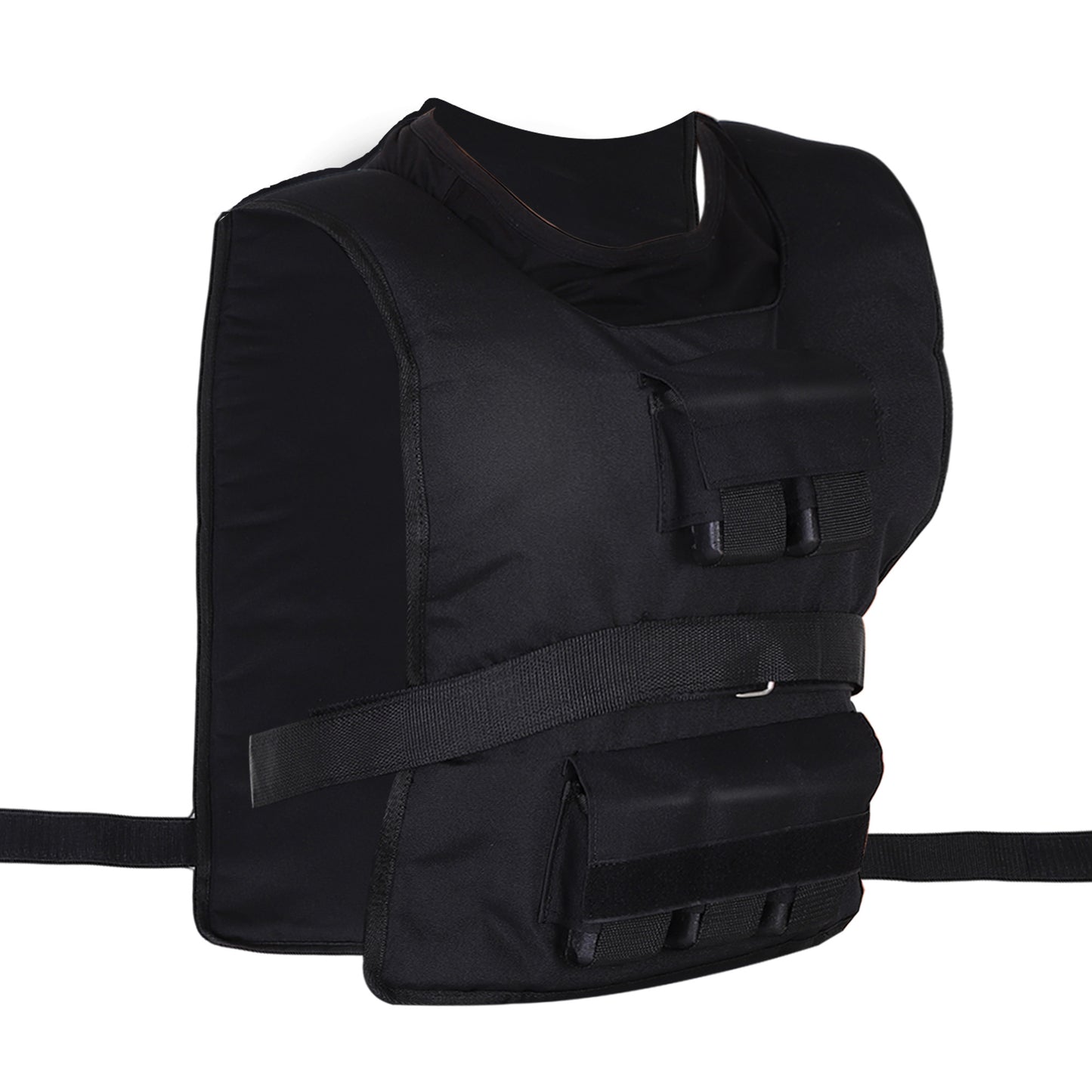 Gigab2b original image - Trainingsweste 30 kg Gewichtsweste für Krafttraining verstellbar Oxford und Eisen Schwarz 36x52cm