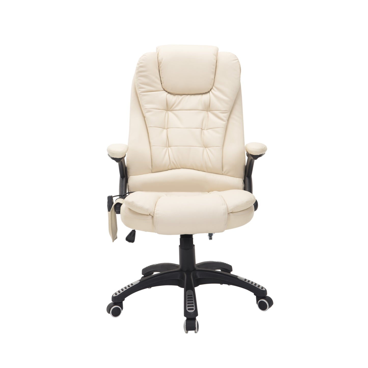 Gigab2b original image - Massagesessel Bürostuhl Chefsessel mit 6-Punkt Vibrationsmassage und Wärmefunktion, drehbar aus Kunstleder in Beige