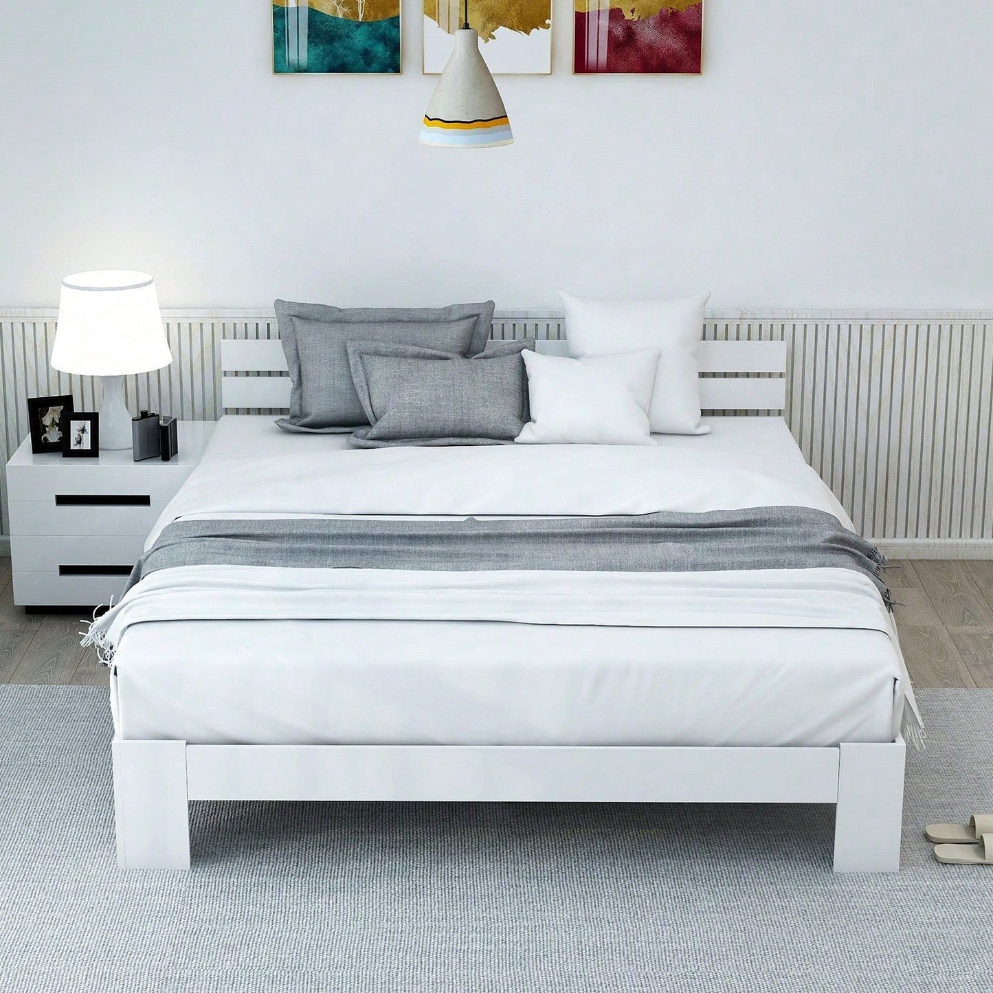 Holzbett Doppelbett mit Kopfteil aus Bettgestell mit Lattenrost-200 x 140 cm Massivholz Massiv Doppelbett als Kieferbett verwendbar