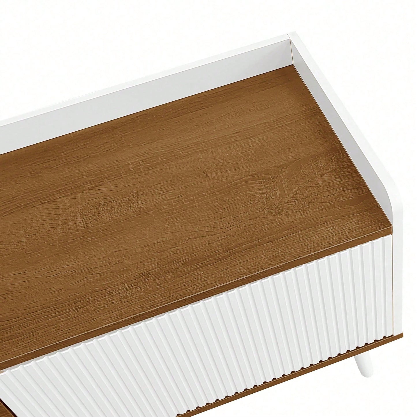 TV-Schrank 160*39*49,5 cm - Dreitüriger Unterschrank in Schwarz/Holzoptik - Kompaktes TV-Möbel mit natürlichem Finish - Stilvolles Lowboard für Wohnzimmer