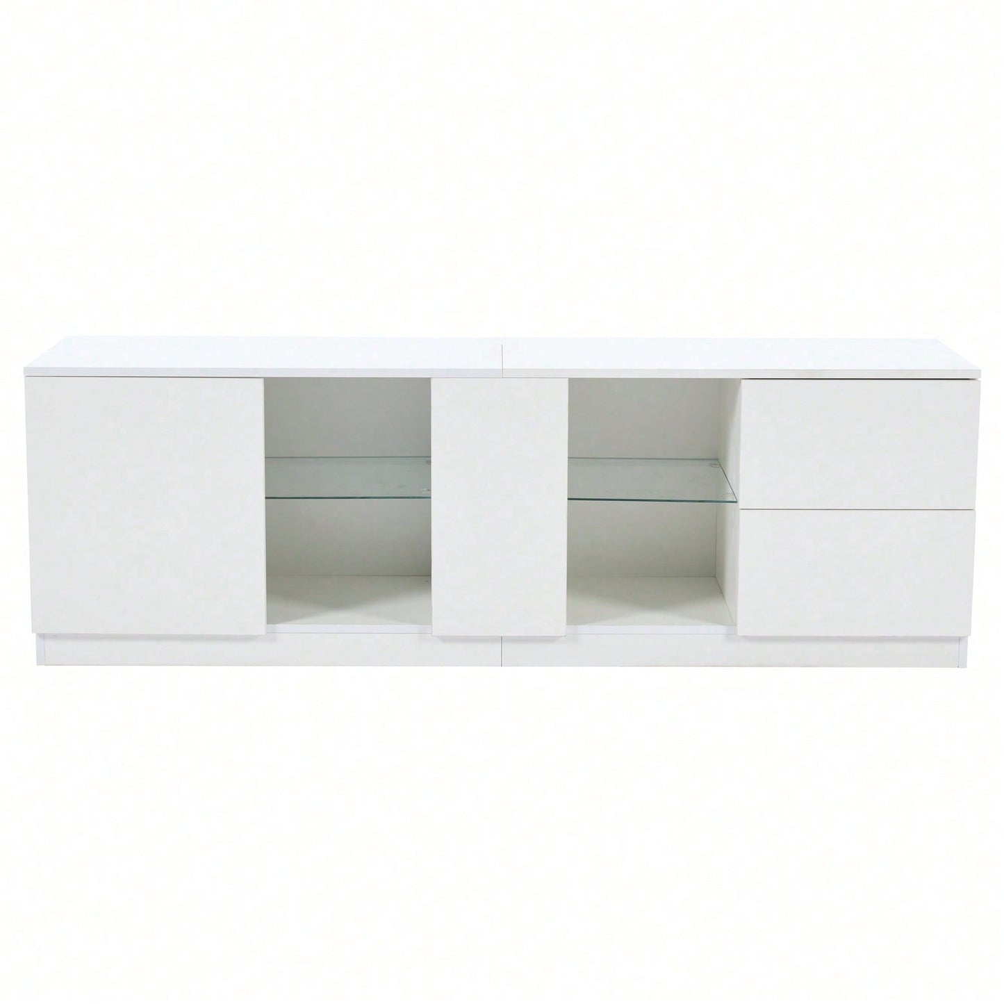 160 x 40 x 52 cm TV-Ständer, Hochglanz-Kommode, Sideboards mit LED-Beleuchtung, Lowboards passend für 65" Fernseher, geeignet für Wohnzimmer und Schlafzimmer