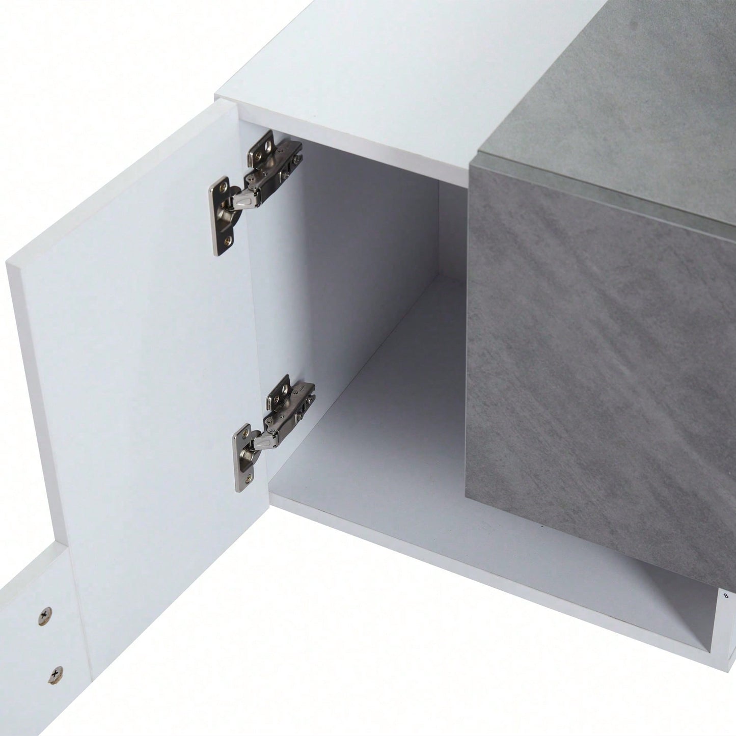 180 * 40 * 46.5cm einfacher weißer und grauer TV-Schrank, Lowboard TV Schrank geeignet für Wohnzimmer-TV-Schränke mit 60/65/70-Zoll-Fernsehern