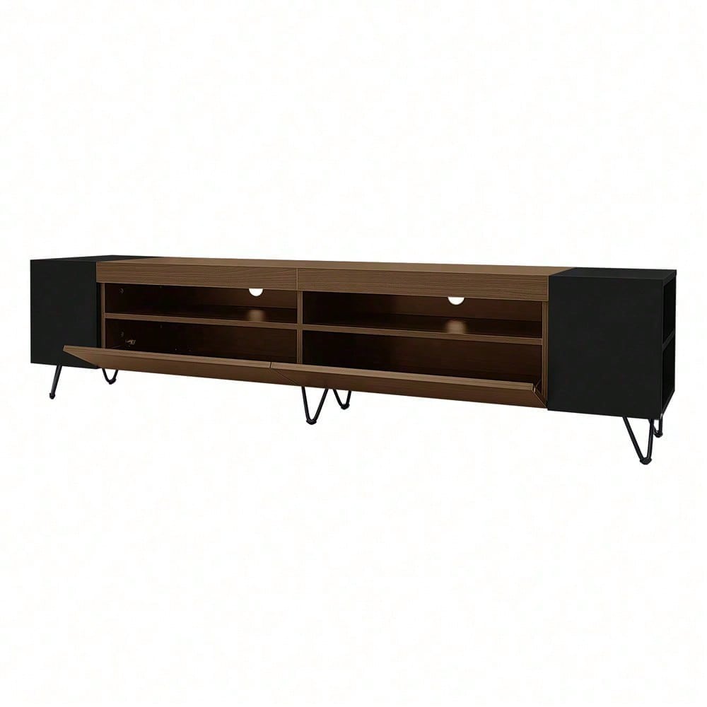 Moderner TV-Schrank, Weiß und Holzoptik – Länge 180 cm