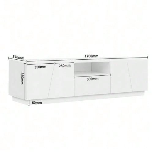 Moderner TV-Schrank 170 cm. Diagonaler Patchwork-Stil.