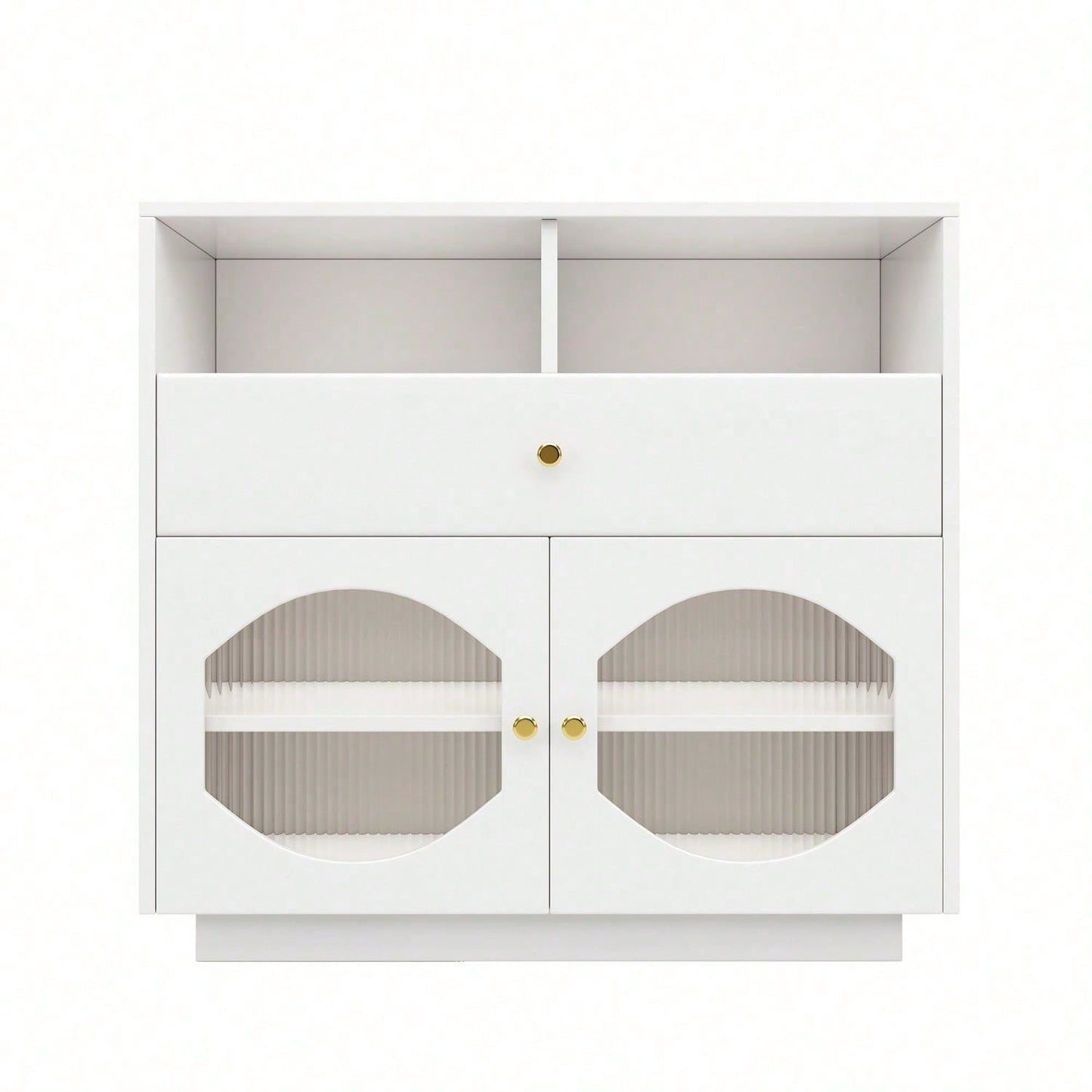 Küchenschrank, Sideboard mit Glastüren, Aufbewahrungsschrank, Buffetschrank für Küche, Esszimmer und Wohnzimmer, Modernes schwarzes Sideboard, 100*40*90.5cm