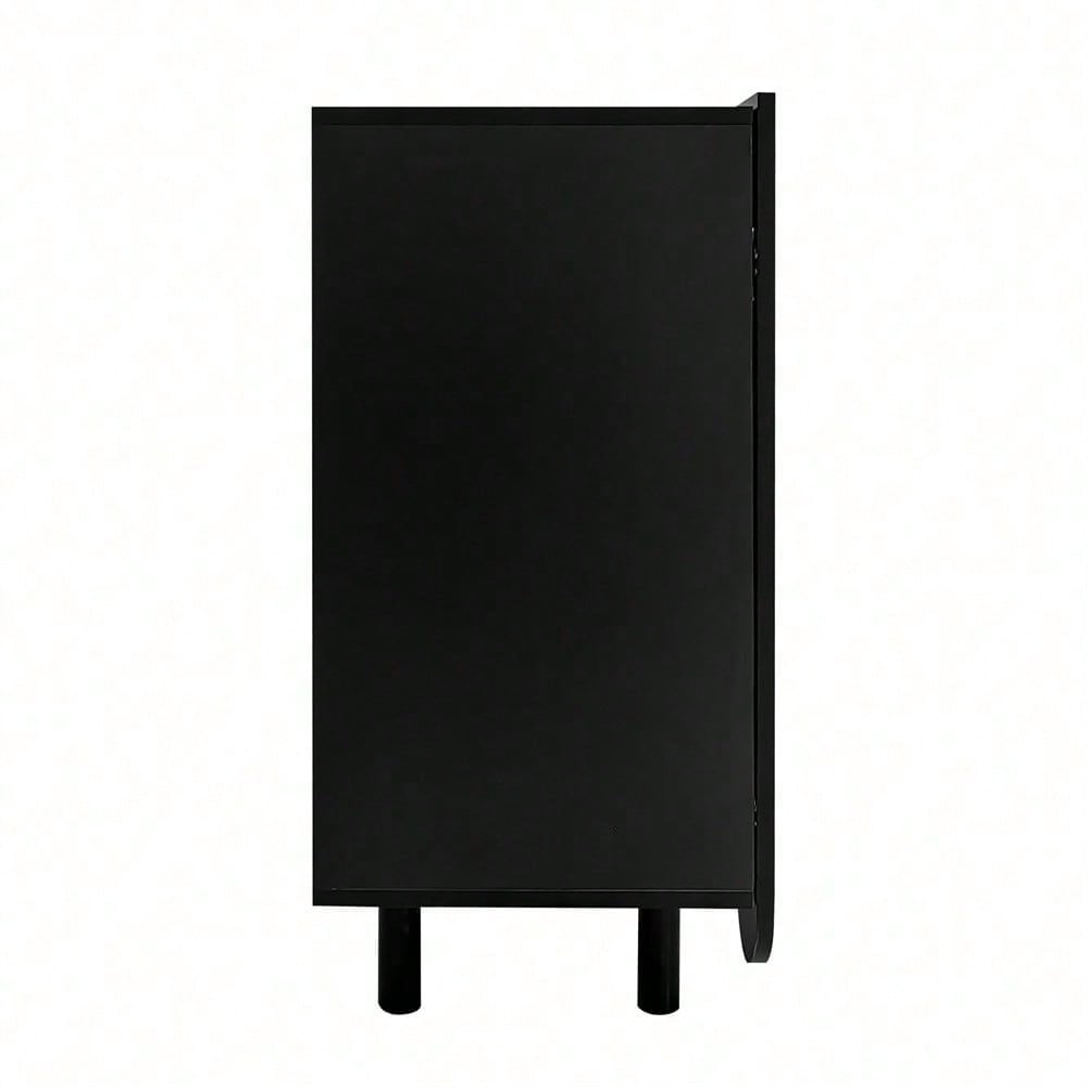Sideboard, tropfenförmiges Sideboard mit geformten Türen und Pufferscharnier