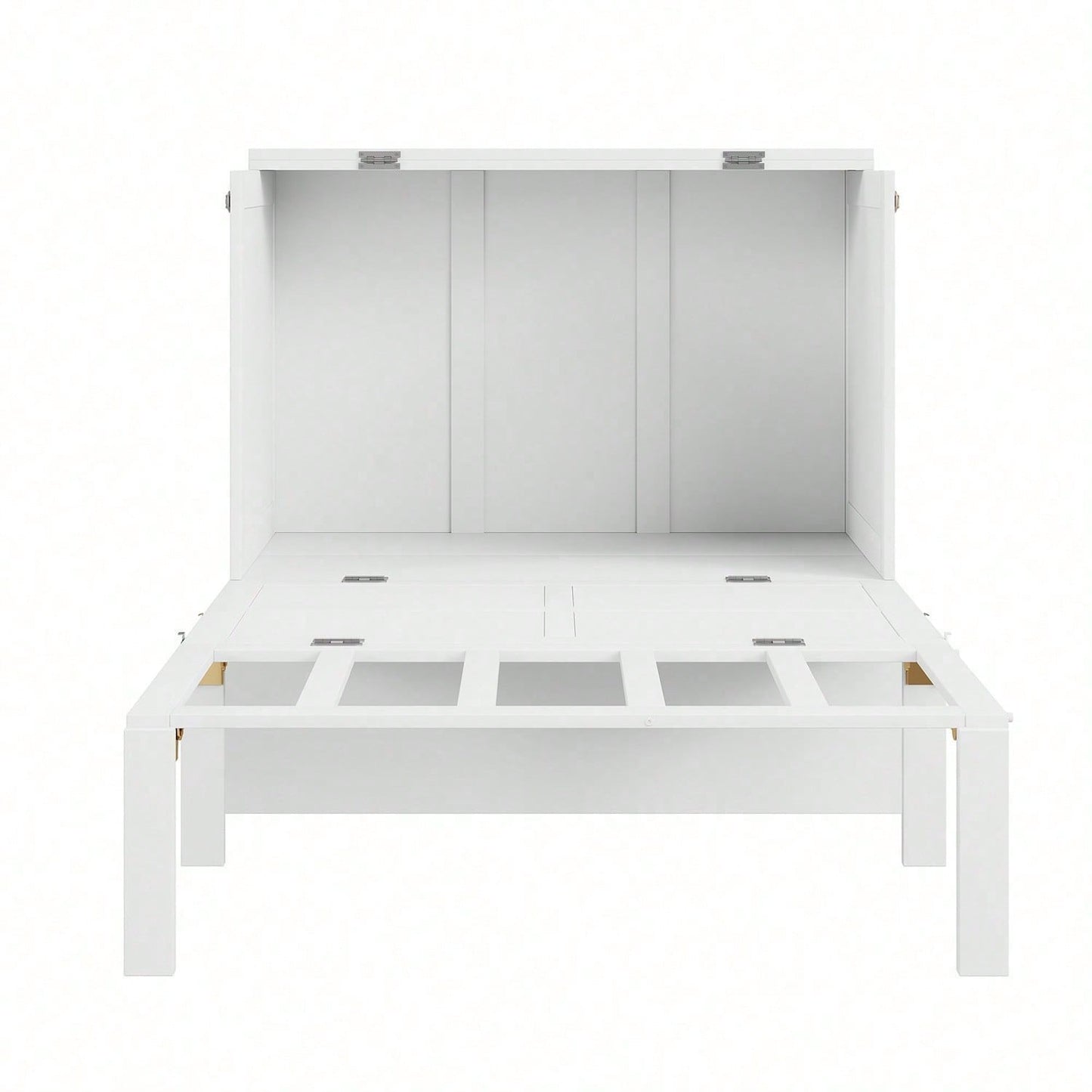 Schrankbett 90x200 cm, Wandbett mit Lattenrost, Wandklappbett, vertikales Schrankbett mit Lattenrost, Jugendbett, grau