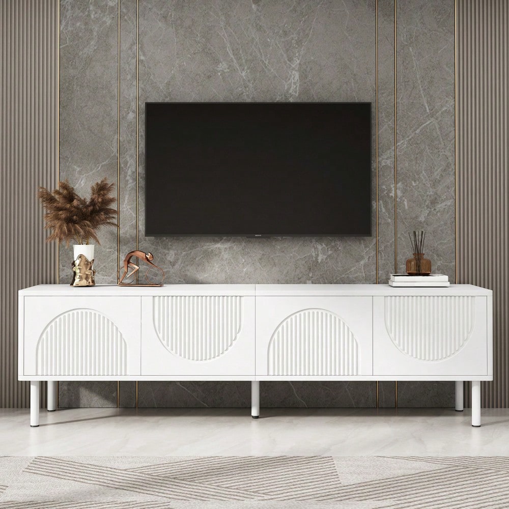 Modernes TV-Lowboard 180cm mit Stauraum, matte Oberfläche & Kabelmanagement – minimalistisches Design für Wohnzimmer, Schlafzimmer oder Flur