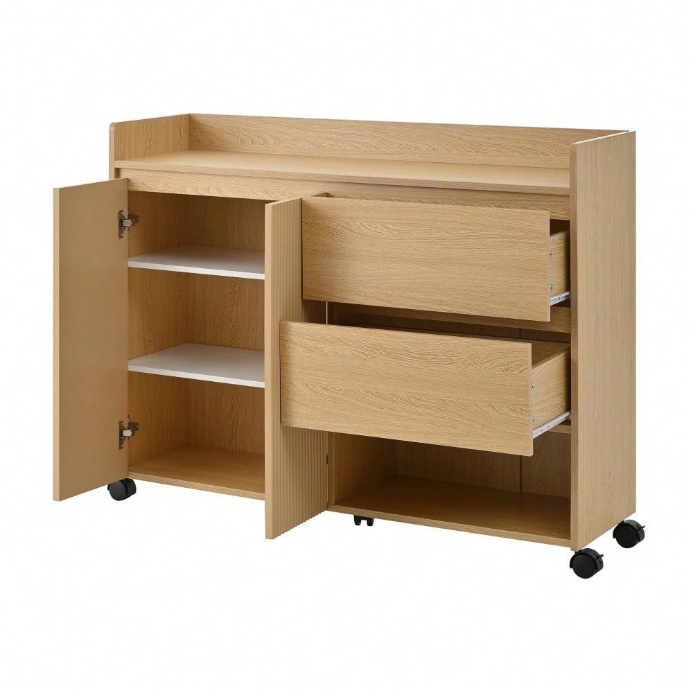 Schuhschrank, beweglicher Schuhschrank, Universalrad mit Bremse. Oberer Bogen, verstellbare Regale, Dämpfungsscharnier
