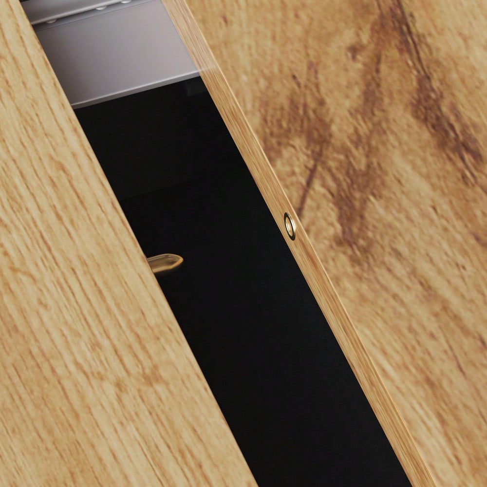 Esstisch Teleskoptisch(110-140×80cm), klappbarer Küchentisch für 4-6 Personen, Ausziehbarer Esstisch ,platzsparender Küchentisch,für Küche und Wohnzimmer,Esstisch mit Weinregal und Schubladen