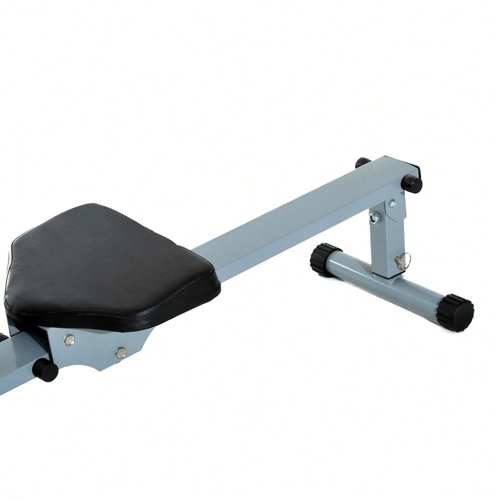 HOMCOM Rudergerät Rudermaschine mit LCD Fitnessgerät Ruderzugmaschine Heimtrainer, mit LCD Display, Stahl+PVC, Grau, 130x47,5x67cm