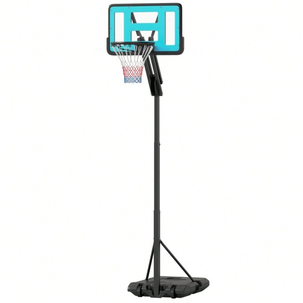 SPORTNOW Basketballkorb mit Ständer Rolle 146–236 cm Höhenverstellbar Basketballständer mit 71x45cm Rückwand Tragbar Korbanlage für Jugendliche Erwachsene Basketballanlage für Indoor Outdoor