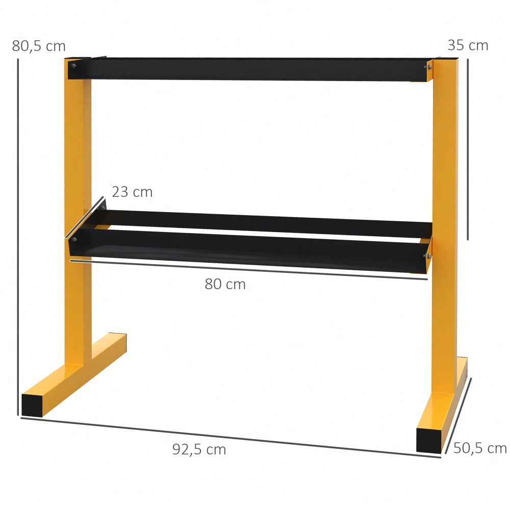 SPORTNOW Hantelständer für Kurzhanteln, 2-fach Höhenverstellbar, Bis 270 kg Belastbar, Stabiler Stahlrahmen, Für Home Gym Krafttraining