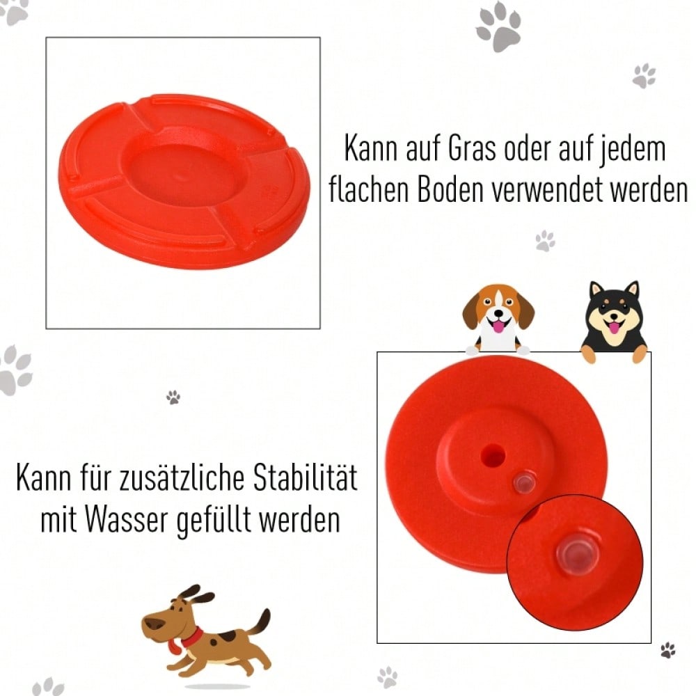 PawHut 3-in-1 Agility Set für Hunde mit Hürden, inkl. Tragetasche - Leicht & transportierbar, Gelb - Für Training und Spaß im Freien