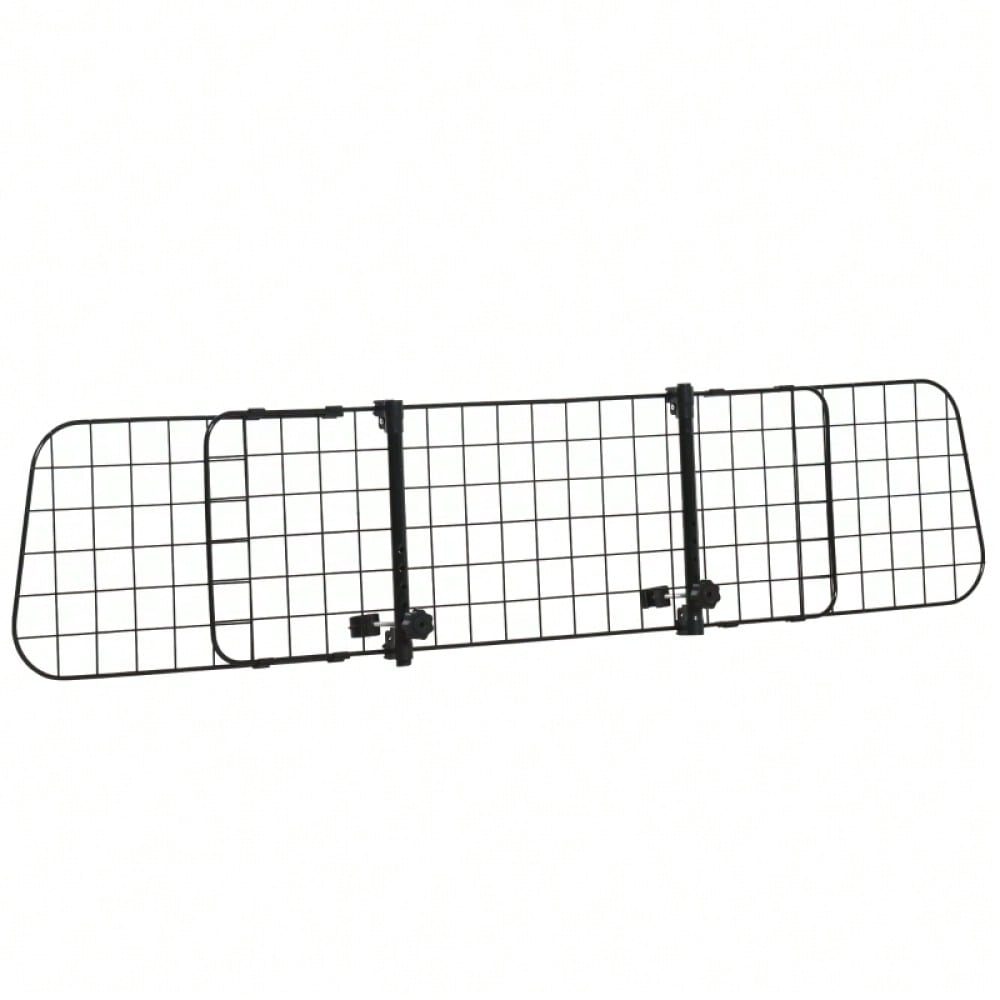 PawHut Autoschutzgitter für Hunde, Universelles Trenngitter für den Kofferraum, Stufenlos verstellbar von 91-152 cm Breite, Höhe 30 cm, Einfache Montage, Hunde-Gitter für Auto