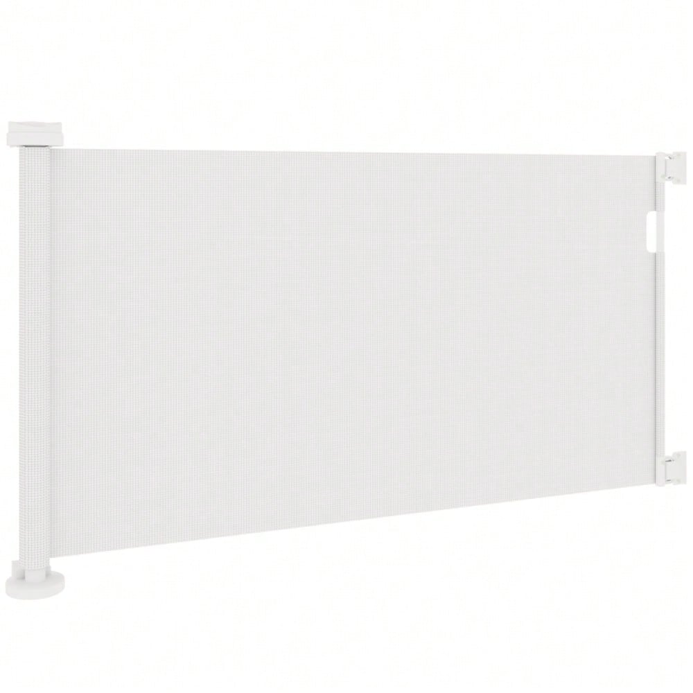 Türschutzgitter Treppenschutzgitter Ausziehbar, PawHut - Verstellbar von 0-136 cm, 87 cm hoch - Für Haustiere & Babies, Montage ohne Bohren, Weiß