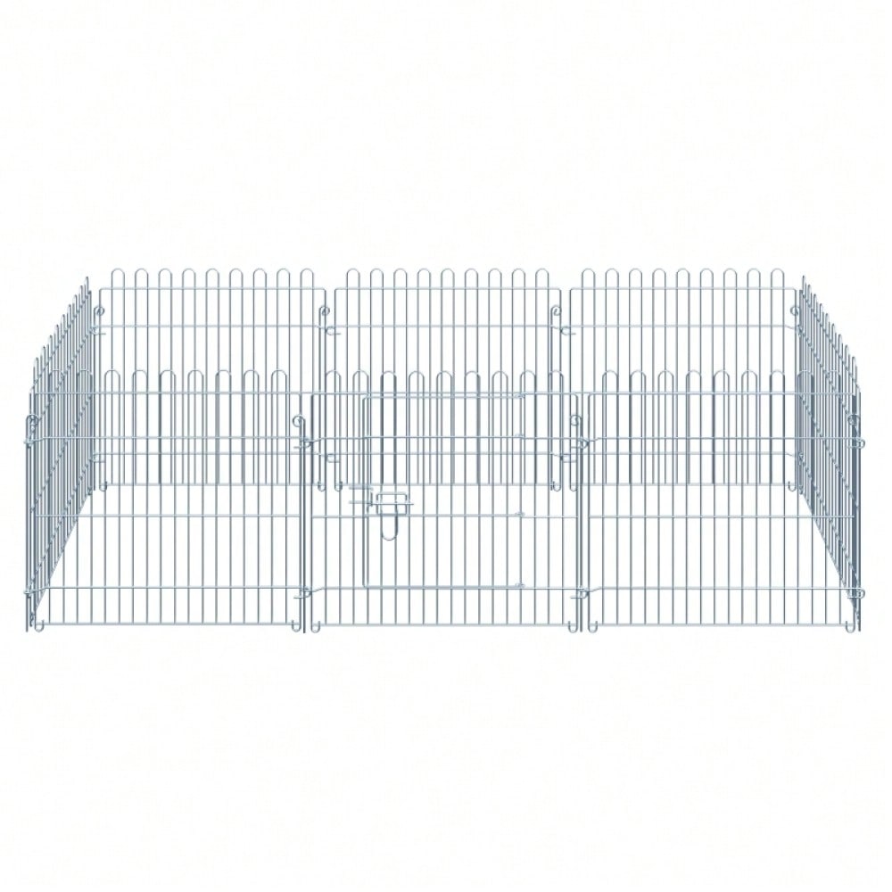 Freilaufgehege für Hunde 8-teilig, verstellbarer Welpenauslauf & Laufstall, 60 cm hoch, für Welpen & kleine Hunde, Indoor - von PawHut