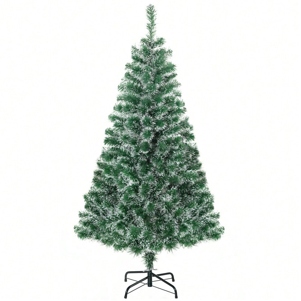 Künstlicher Weihnachtsbaum 1,5m mit 416 Ästen, flammenhemmend & klappbar mit Stahlständer, für festliche Weihnachtsdekoration, grün - von HOMCOM