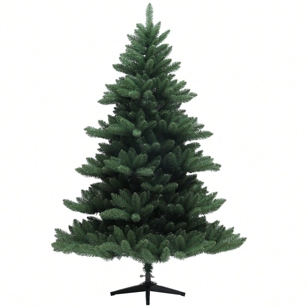 Künstlicher Weihnachtsbaum 180 cm mit 880 Spitzen, flammhemmend & faltbar inkl. Stahlfuß, für Weihnachtsdekoration Indoor, grün - von HOMCOM