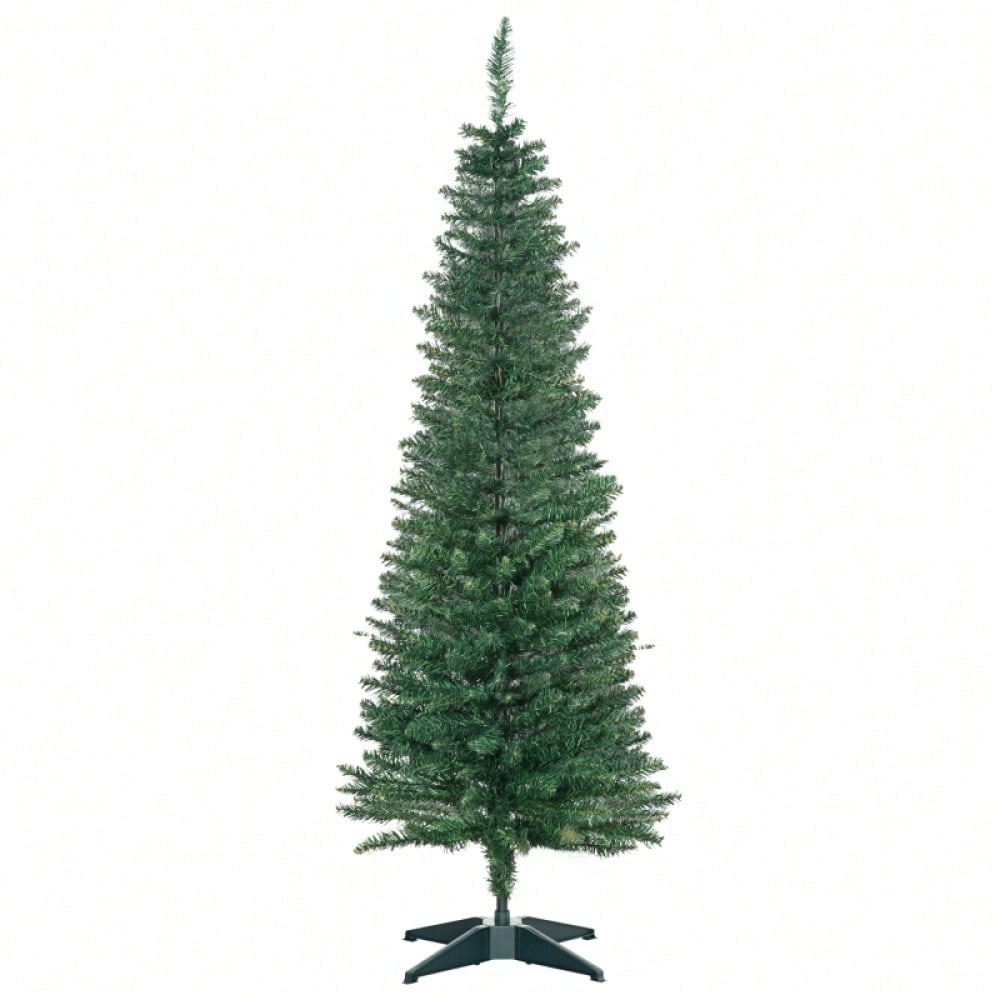 Künstlicher Weihnachtsbaum 1,5 m inkl. Ständer & Weihnachtsstern, Premium Christbaum für festliche Dekoration, grün - von HOMCOM