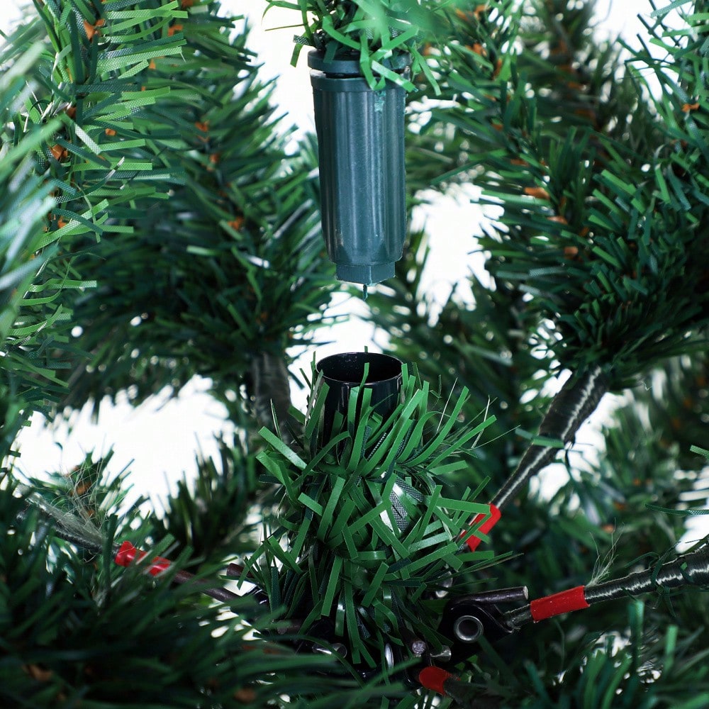 Künstlicher Weihnachtsbaum 180 cm mit 1000 Ästen aus PVC, flammhemmend & schnell aufgebaut, Ø102 cm, ideal für festliche Dekoration - von HOMCOM