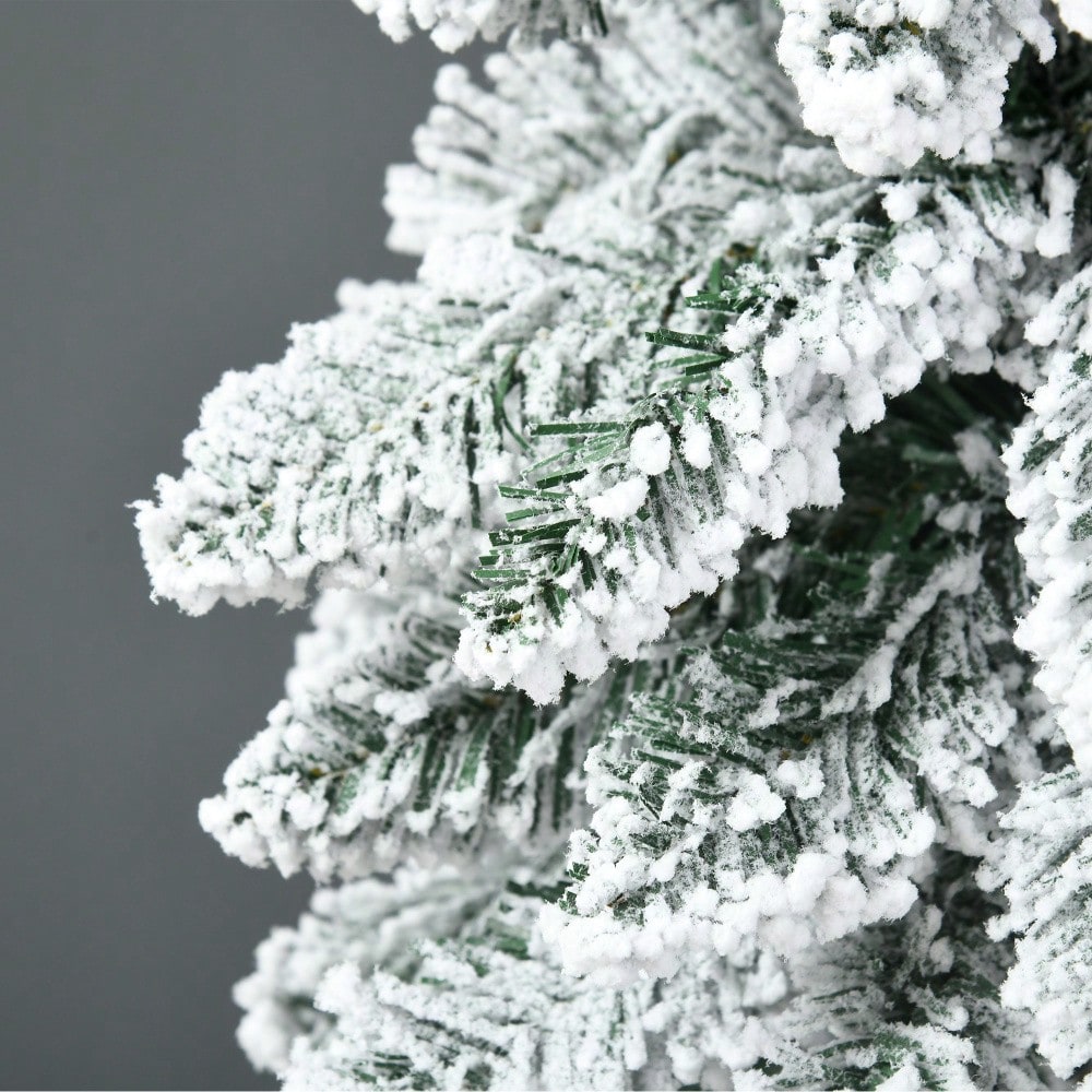 HOMCOM Künstlicher Weihnachtsbaum 180 cm mit Kunstschnee | 523 Spitzen | inkl. Standfuß
