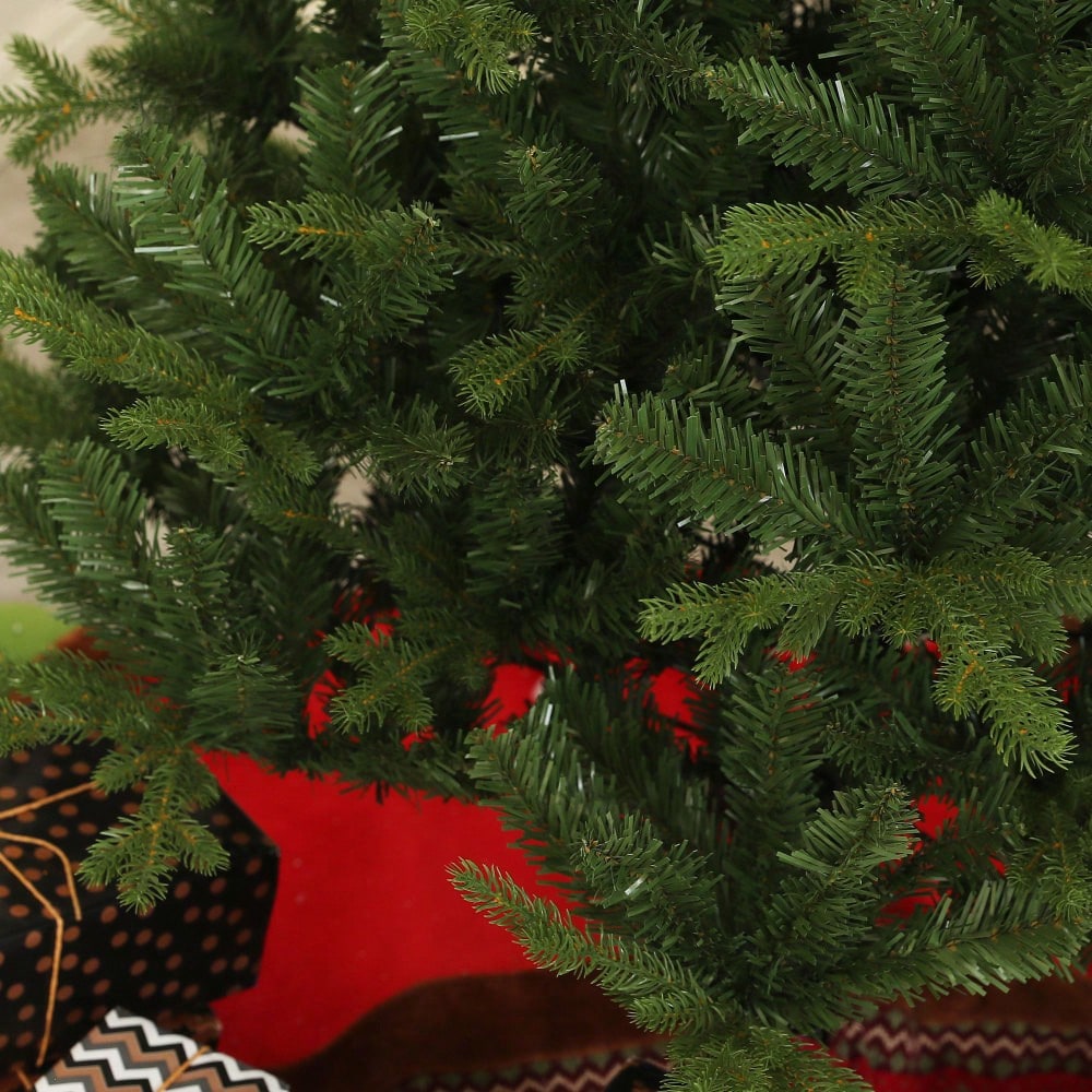 HOMCOM Künstlicher Weihnachtsbaum 180 cm mit 818 Spitzen & Schnellaufbau-System | Christbaum inkl. Stahlständer | Für Indoor Weihnachtsdeko