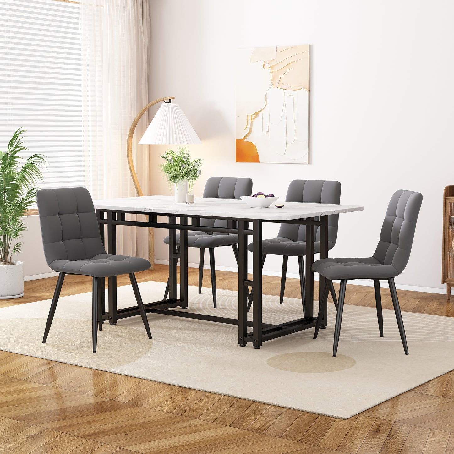 120x70cm Leichter Luxus Esstisch,(1-St), Gestell aus Metall
Rechteckiger Esstisch aus Moderner Küchentisch mit Metallbeinen für Esszimmer Wohnzimmer, Schwarze Tischbeine