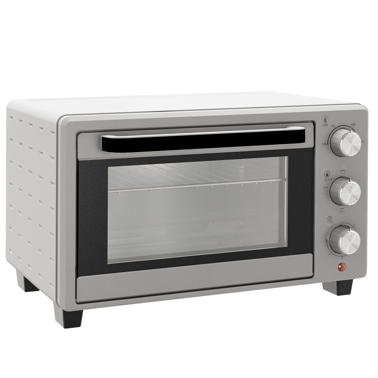 Gigab2b original image - kleine Backofen 21L, 100°C-230°C, 1 Std. Timer, mit 3 Kochmodi, Drahtgestell, Backblech, Edelstahl, 46L x 38,5B x 29H cm, Silber