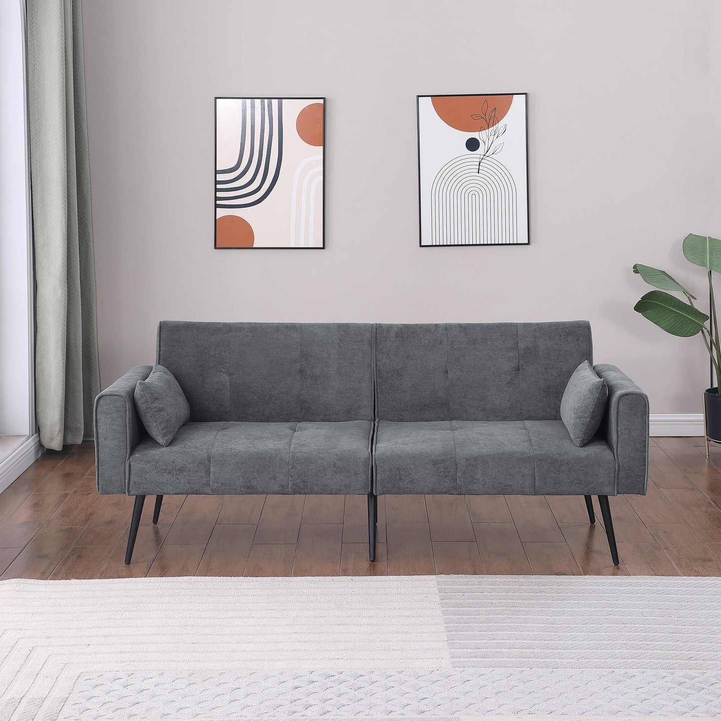 Convertible Sofa Bed,Folding Couch Bed Foldable Futon Sleeper, Sofa Bed with Adjustable Backrest for Living Room/Apartment/Bedroom/Office/small Space