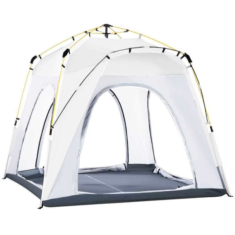 Gigab2b original image - Kuppelzelt für 4 Personen leicht, stabil wasserdicht UV 50+ Pop Up Campingzelt mit Haken Tür Fenster, Bodenplane Familienzelt mit 1000mm Wassersäule Zelt für Camping Reise Trekking Garten