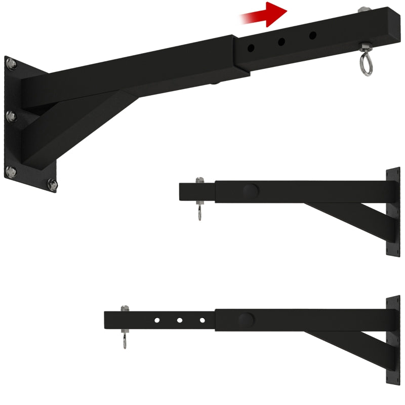 Boxsack Wandhalterung einstellbare Boxsack Halterung für Punch Bag Sandsack aus Stahl schwarz für Fitness & Training