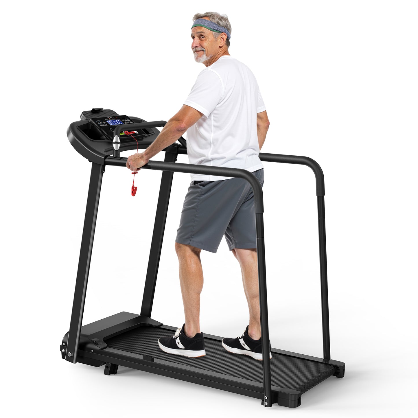 Gigab2b original image - Klappbares Elektrisches Laufband mit 2-fach verstellbarer Steigung – Senioren Heimtrainer bis 120 kg Belastbarkeit, Walking Pad mit App-Funktion für Fitness zu Hause