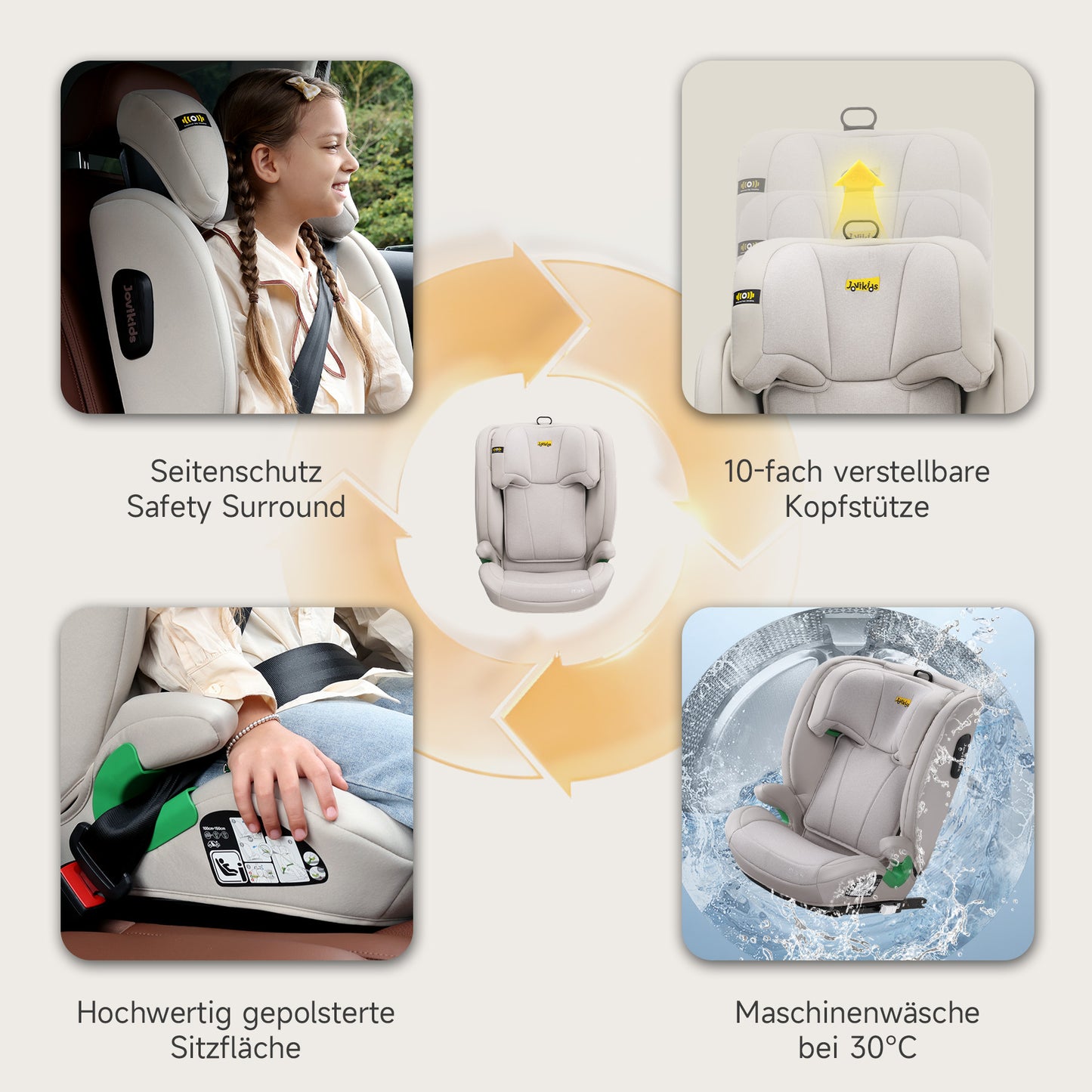 Adjustable Child Car Seat for Toddlers and Young Kids