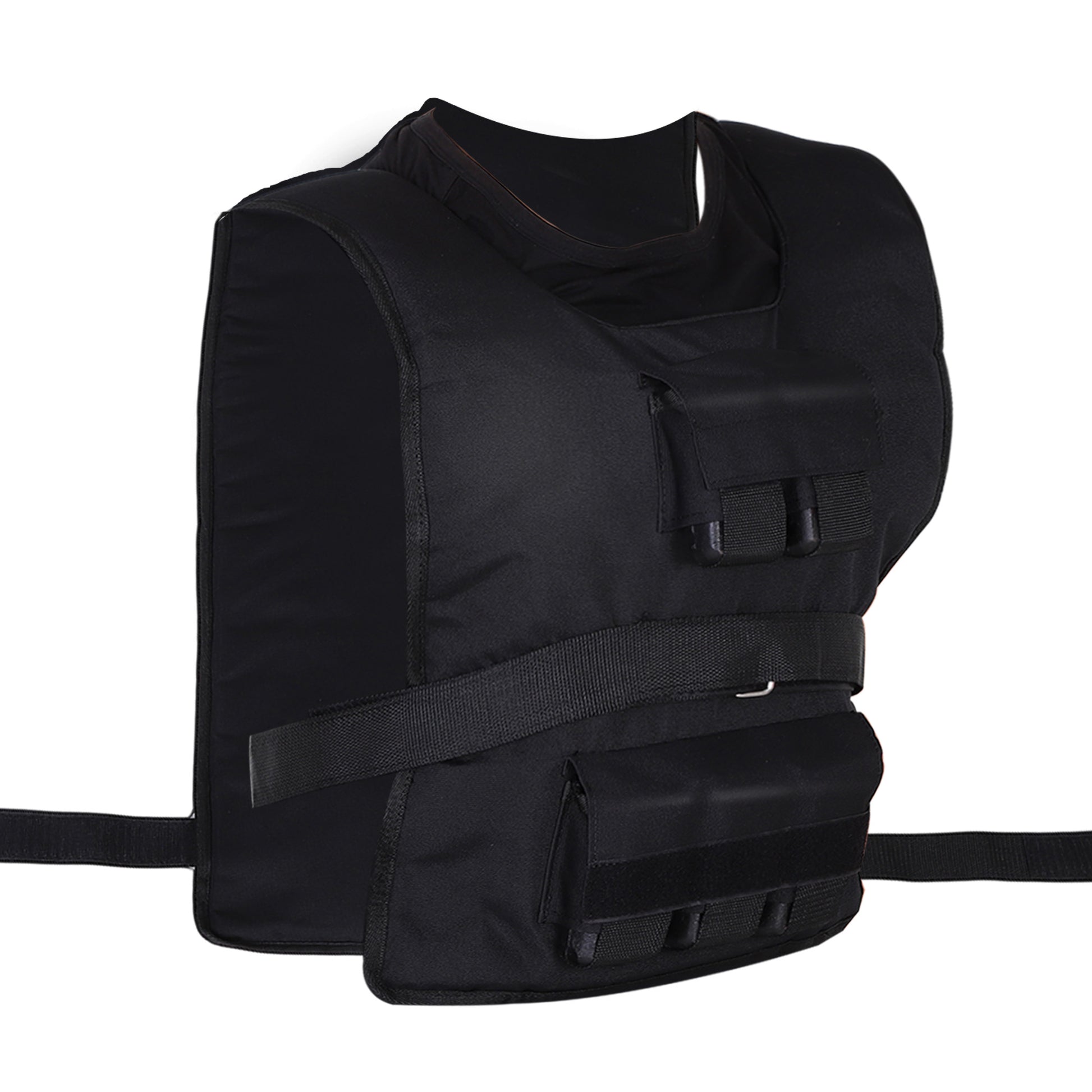 Gigab2b original image - Trainingsweste 30 kg Gewichtsweste für Krafttraining verstellbar Oxford und Eisen Schwarz 36x52cm
