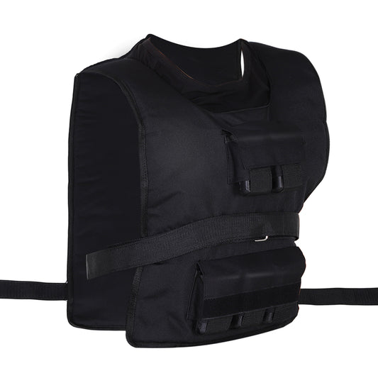 Gigab2b original image - Trainingsweste 30 kg Gewichtsweste für Krafttraining verstellbar Oxford und Eisen Schwarz 36x52cm