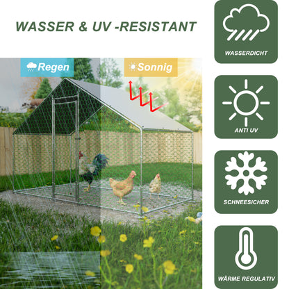 Waterproof Chicken Coop and Run with Safety Lock
