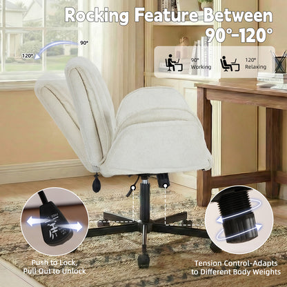 Ergonomic Swivel Office Chair with Casters for Home Office