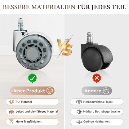 002-XXL Ergonomischer Bürostuhl, komfortabler Chefsessel mit Massage- und Heizfunktion, PU-Leder, Fußstütze, drehbar, verstellbare Rückenlehne, bis 150 kg, für Büro und Home Office (Schwarz)