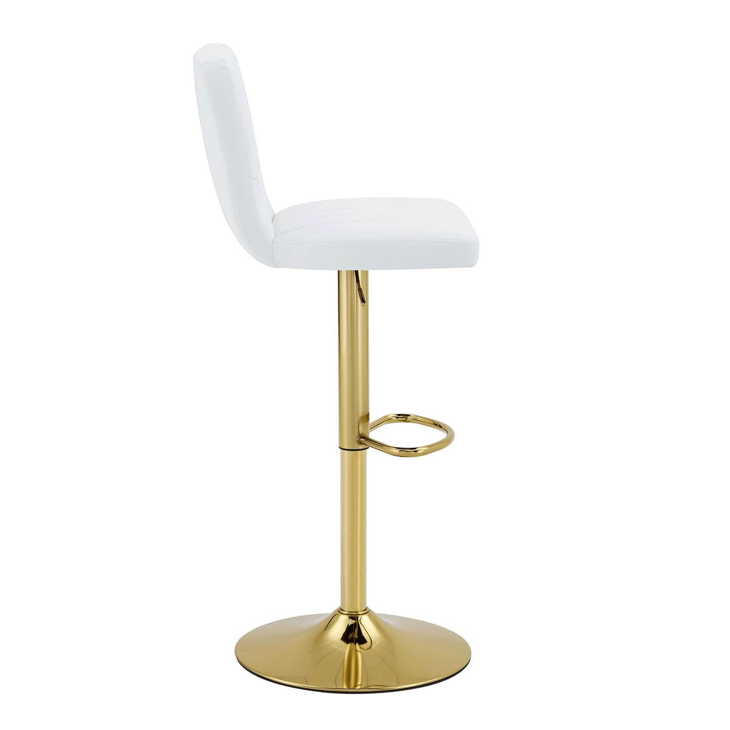 Ergonomic Height-Adjustable Swivel Bar Stool with Backrest and Footrests