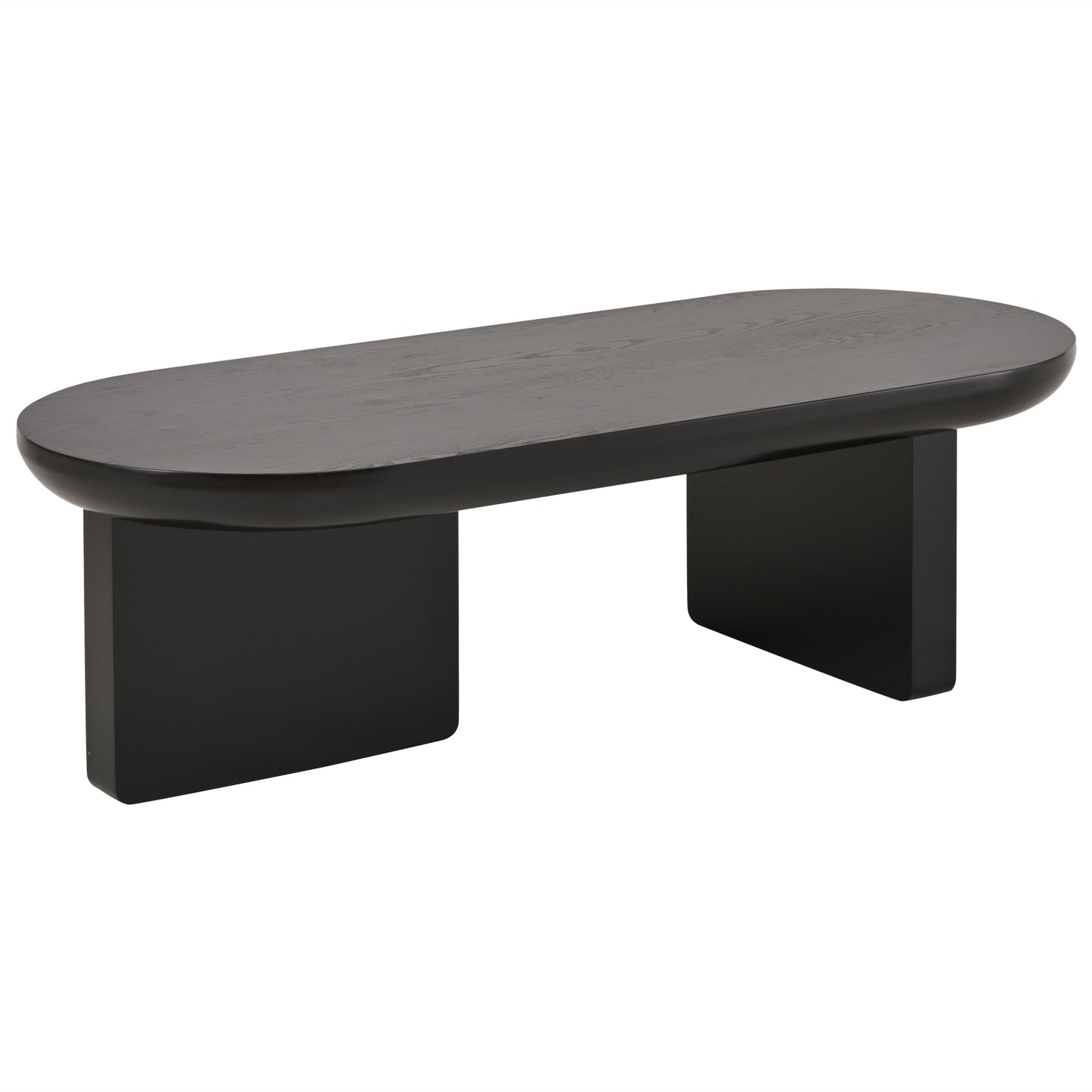 N625P300081S) 119.7*49.8*35.5 cm schwarzer moderner minimalistischer Couchtisch,Wohnzimmertisch mit Sprühfarbe besprühen, Ovaler Tisch, Sofatisch, Beistelltisch,Kaffeetisch,Freizeittisch aus MDF