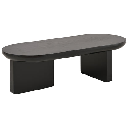 N625P300081S) 119.7*49.8*35.5 cm schwarzer moderner minimalistischer Couchtisch,Wohnzimmertisch mit Sprühfarbe besprühen, Ovaler Tisch, Sofatisch, Beistelltisch,Kaffeetisch,Freizeittisch aus MDF