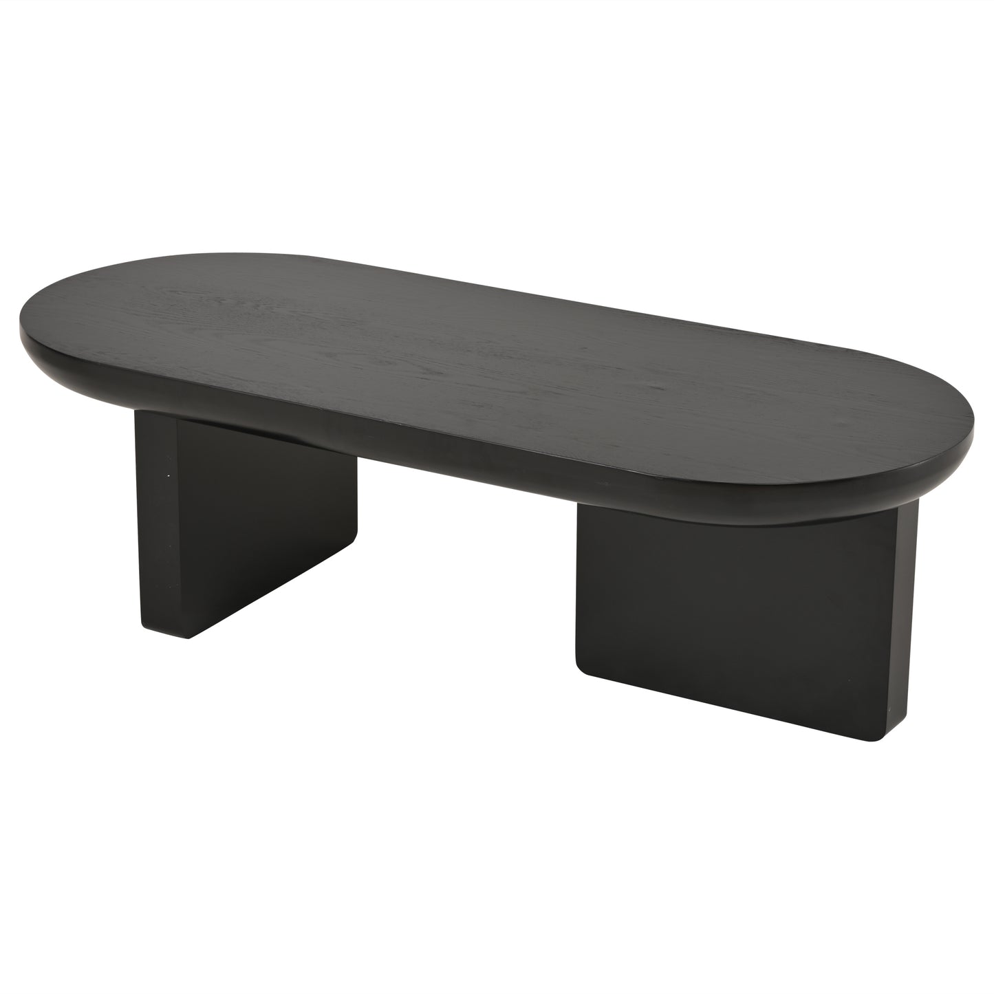 N625P300081S) 119.7*49.8*35.5 cm schwarzer moderner minimalistischer Couchtisch,Wohnzimmertisch mit Sprühfarbe besprühen, Ovaler Tisch, Sofatisch, Beistelltisch,Kaffeetisch,Freizeittisch aus MDF