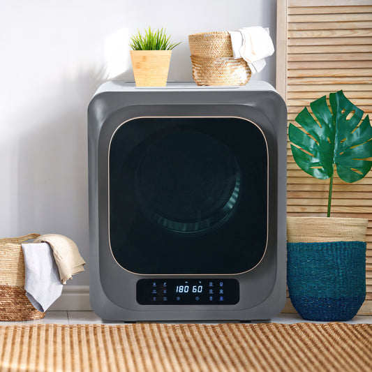 Abgastrockner, Edelstahltrockner, 3kg, tatsächlich bis zu 4 kg, 850 W, Mehrfachfiltration, 6 Programme, 6 Funktionen. Überhitzungsschutz, Wandmontage [Energieklasse G]