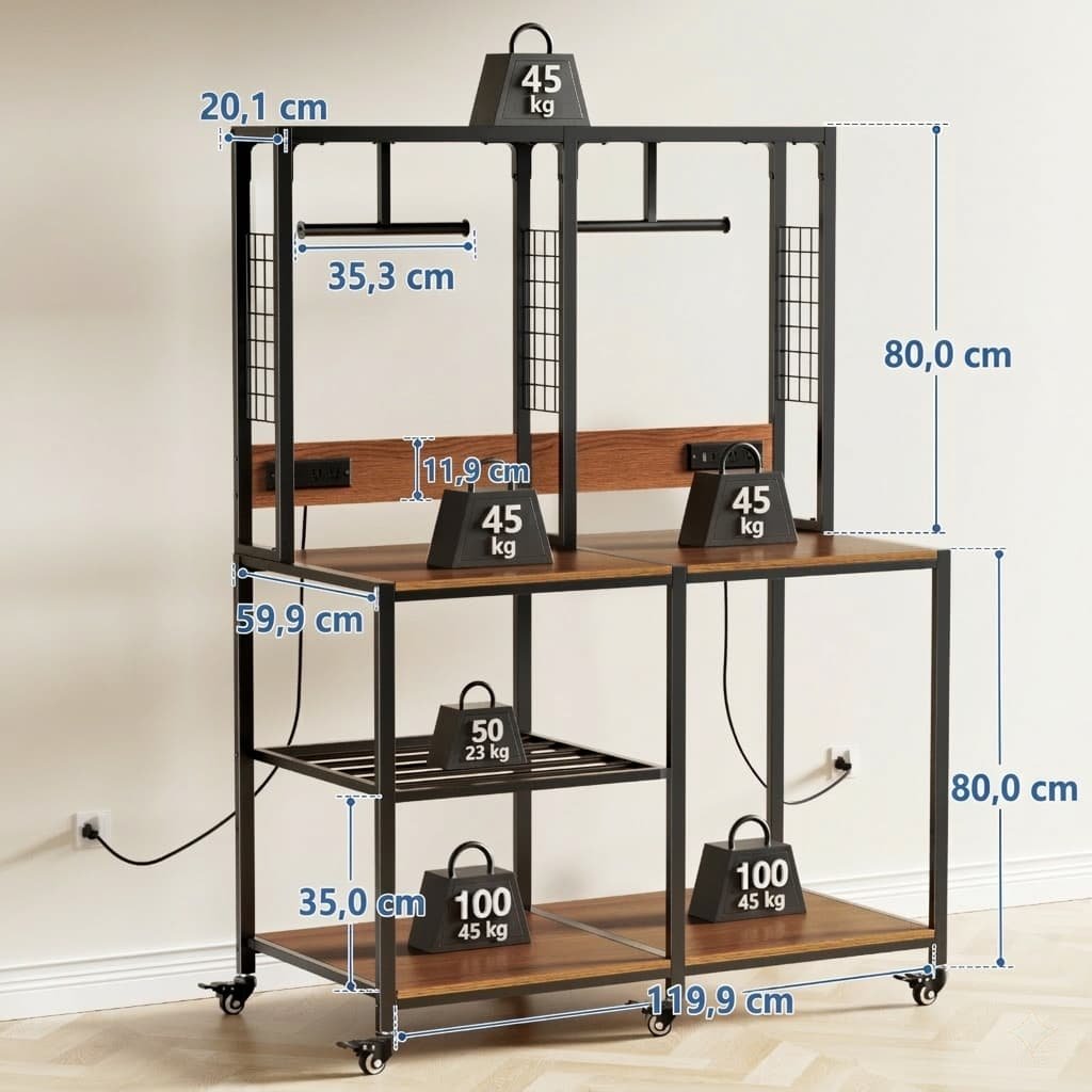 Dual Metal 3D Printer Stand with Filament Storage
