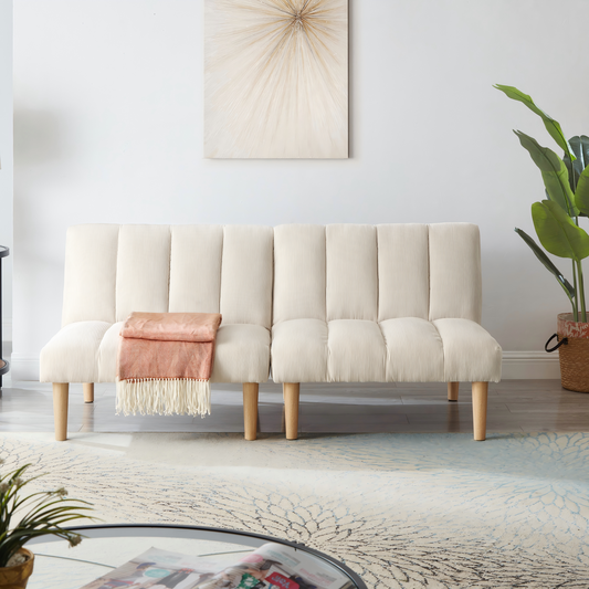 2-Sitzer Schlafsofa 167CM – Klappbares Sofabett mit 3-fach verstellbarer Rückenlehne, Platzsparende Schlafcouch für Wohnzimmer & Büro, Modernes Gästebett für kleine Räume