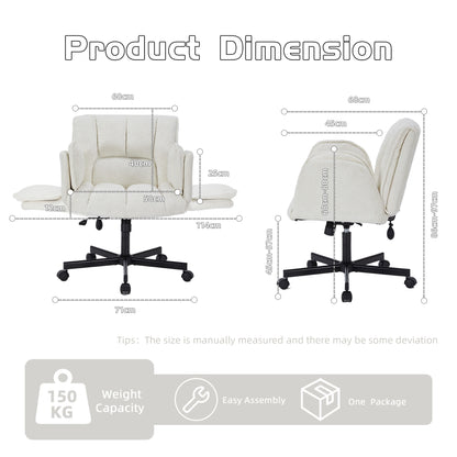 Ergonomic Swivel Office Chair with Casters for Home Office