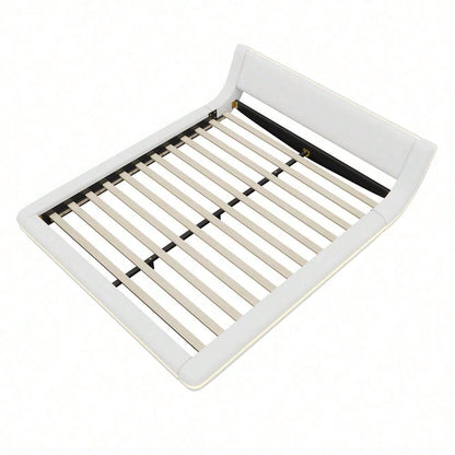 160*200cm Flachbett, Bodenbett, PU, LED-Umgebungslicht, 24-Tasten-Fernbedienung, Schwarz