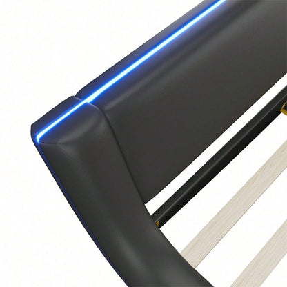 140*200cm Flachbett, Bodenbett, PU, LED-Umgebungslicht, 24-Tasten-Fernbedienung, weiß
